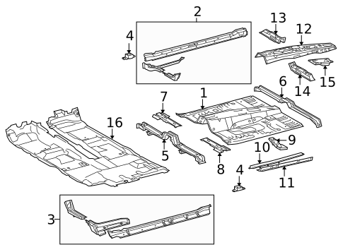Floor for 2017 Lexus GX460 #0