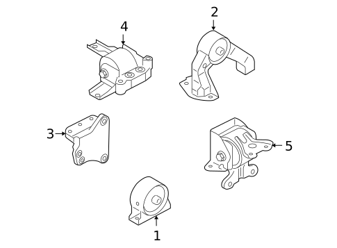 Engine & Trans Mounting for 2008 Mitsubishi Outlander #0