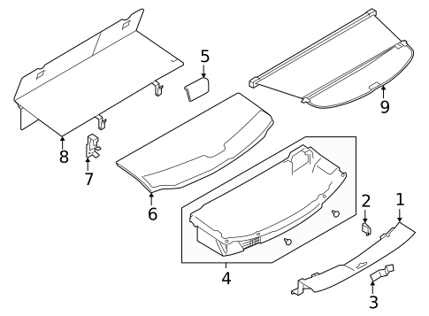 Interior Trim - Rear Body for 2019 Nissan Rogue #1
