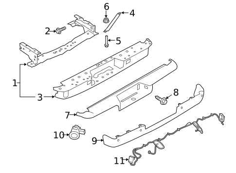 Bumper & Components - Rear for 2016 Nissan TITAN XD #1