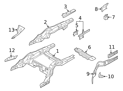 Rear Floor & Rails for 2021 BMW M850i xDrive #2