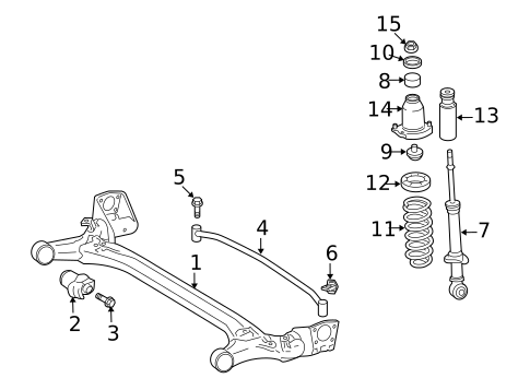 Rear Suspension for 2009 Pontiac Vibe #2