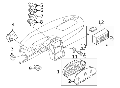 Instruments & Gauges for 2002 Nissan Quest #0