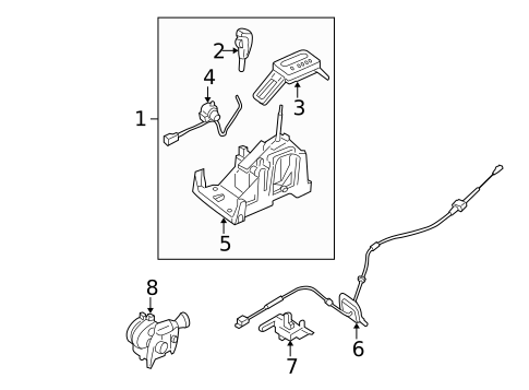 Gear Shift Control for 2007 Ford Five Hundred #1