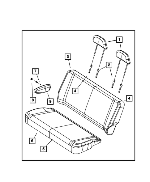 Rear Seats - Second Row for 2012 Ram C/V #3