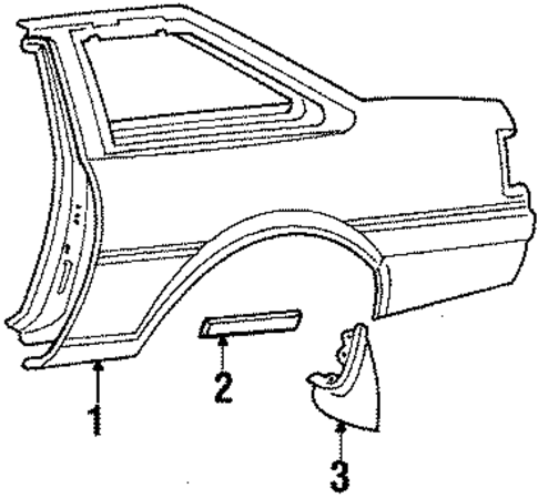Quarter Panel for 1986 Toyota Corolla #1