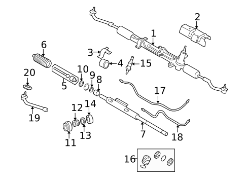 Steering Gear & Linkage for 2008 Hyundai Azera #0