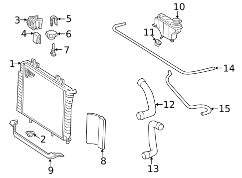 Radiator & Components for 2000 Mercedes-Benz C280 #0