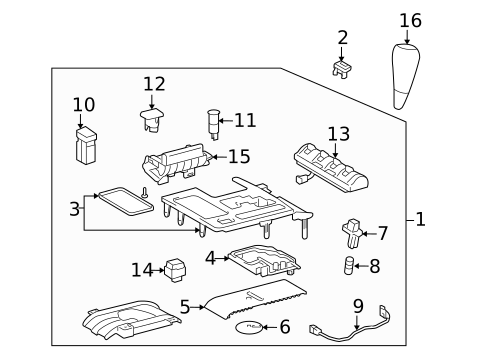 Console for 2013 Lexus LX570 #2
