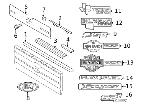 Exterior Trim - Pick UP Box for 2013 Ford F-150 #4