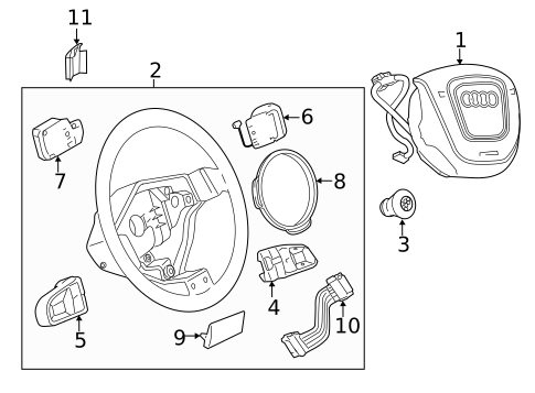 Steering Wheel & Trim for 2009 Audi A4 Quattro #0