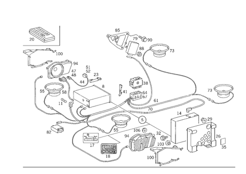 Radio, Loudspeaker, CD & Sound System for 1993 Mercedes-Benz 500E #0