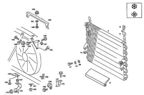 Refrigerant Line Arrangement for 1989 Mercedes-Benz 190 E #0