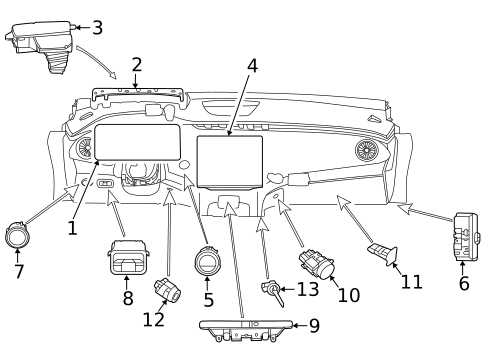 Cluster & Switches for 2023 Mercedes-Benz EQS 450 SUV #2