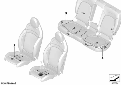 Supplementary Cable Sets for 2019 Mini Cooper S ALL4 #2
