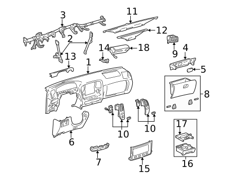 Instrument Panel for 2006 Toyota Land Cruiser #0