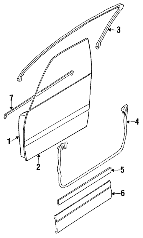 Door & Components for 1996 Mitsubishi Diamante #1