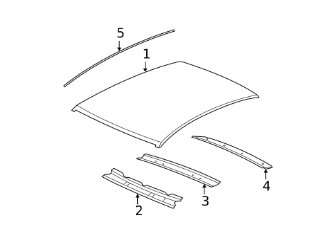 Roof & Components for 2008 Saturn Aura #1