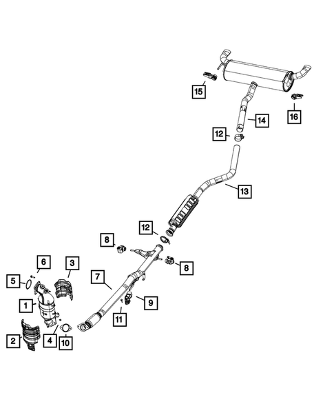 Exhaust System for 2021 Jeep Cherokee #0