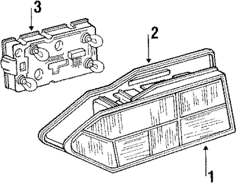 Tail Lamps for 1991 Saab 900 #1
