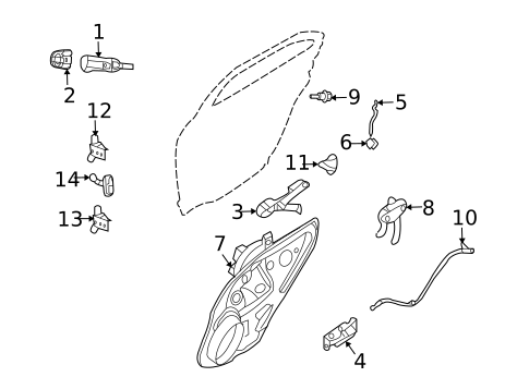 Lock & Hardware for 2007 Ford Fusion #1