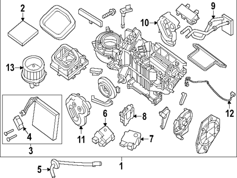 Evaporator & Heater Components for 2023 Nissan Frontier #0