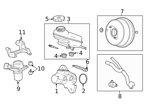 Master Cylinder - Components On Dash Panel for 2015 Cadillac ATS #2