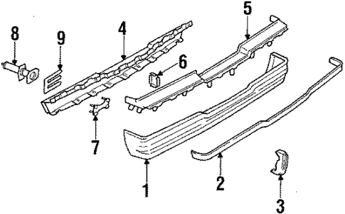 Rear Bumper for 1985 Pontiac Parisienne #1