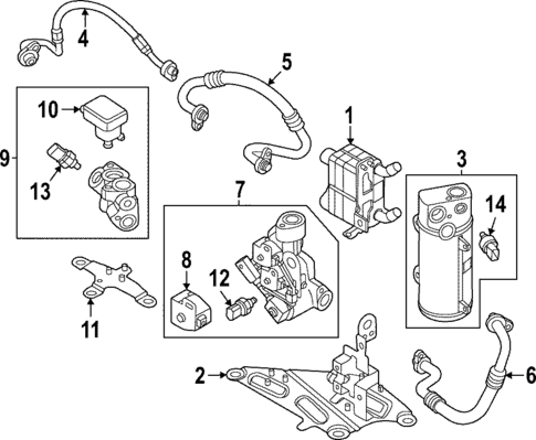 Condenser, Compressor & Lines for 2025 Volvo EC40 #1