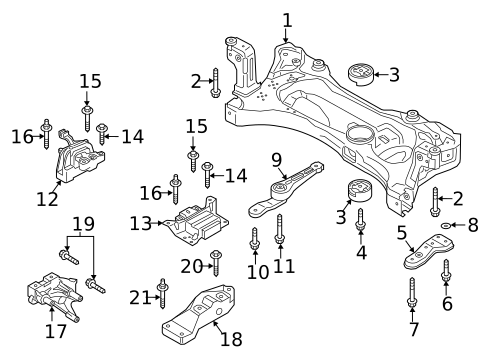 Engine & Trans Mounting for 2019 Volkswagen Golf Alltrack #1
