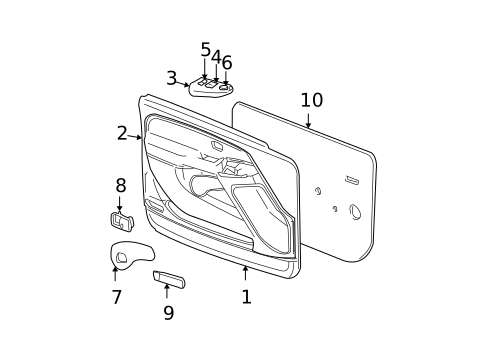 Front Door for 2001 Chevrolet Suburban 2500 #0