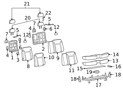 Rear Seat Components for 2006 Isuzu i-350 #0