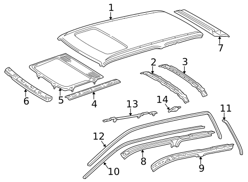 Roof & Components for 1997 Toyota 4Runner #0