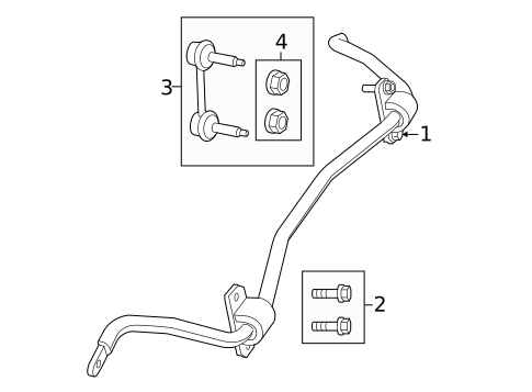 Stabilizer Bar & Components for 2014 Jeep Grand Cherokee #0