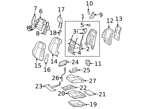 Front Seat Components for 2006 Mercedes-Benz CLS55 AMG #1