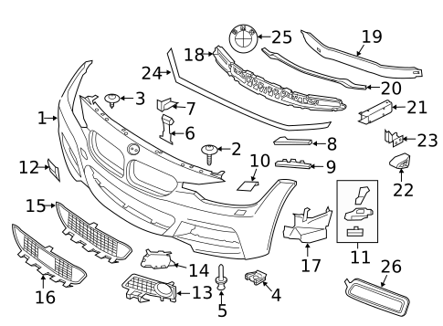 Bumper & Components - Front for 2018 BMW 340i GT xDrive #0