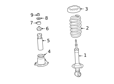 Struts & Components for 2010 Toyota Matrix #1