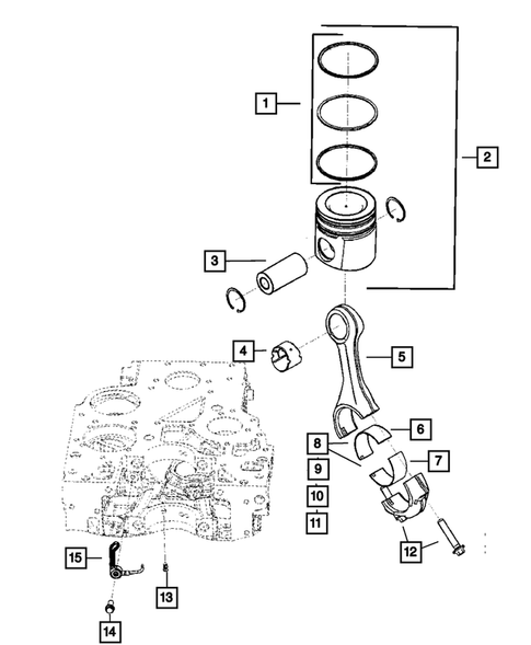 Crankshaft, Piston and Torque Converter for 2007 Dodge Ram 3500 #1