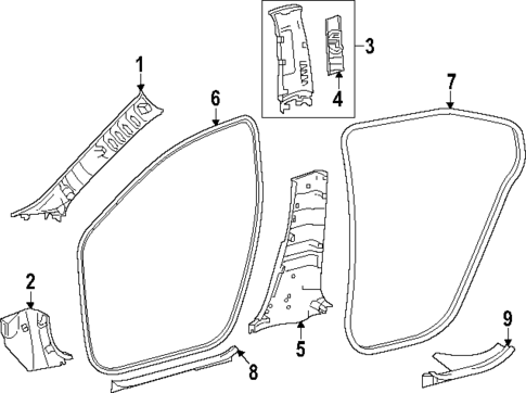 Interior Trim - Pillars for 2025 Lexus RZ450e #0