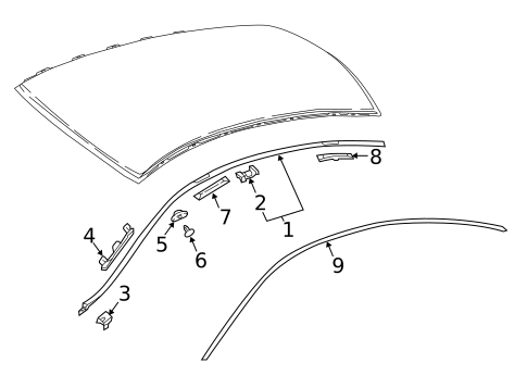 Exterior Trim - Roof for 2021 Mercedes-Benz C63 AMG S #0