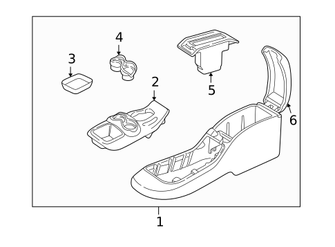 Center Console for 2001 GMC Jimmy #2