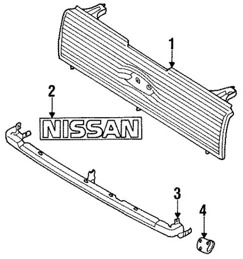 Grille & Components for 1989 Nissan Sentra #2