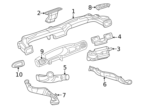 Ducts for 2003 Chrysler Sebring #2