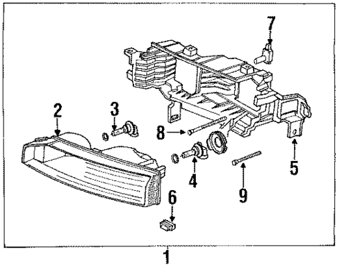 Headlamp Components for 1990 Honda Accord #0
