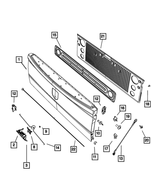 Pick-up Box and Fuel Filler Door for 2010 Dodge Ram 1500 #1