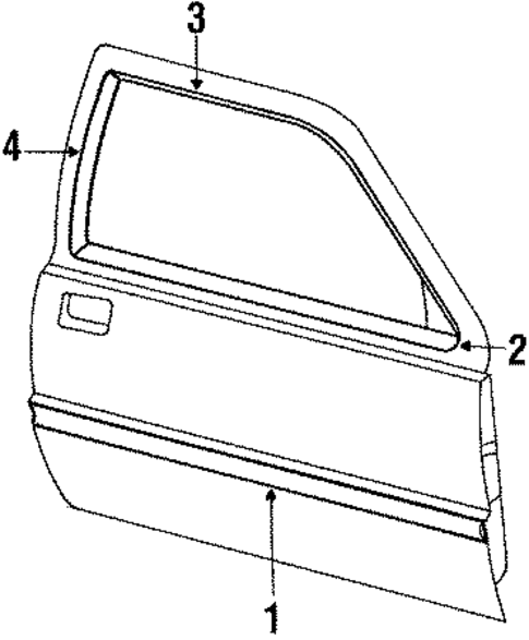 Door & Components for 1985 Ford Thunderbird #0