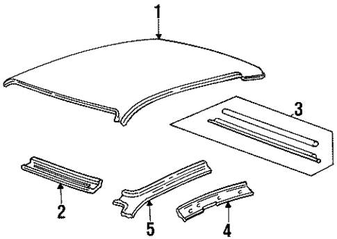 Roof & Components for 1996 Ford Taurus #1