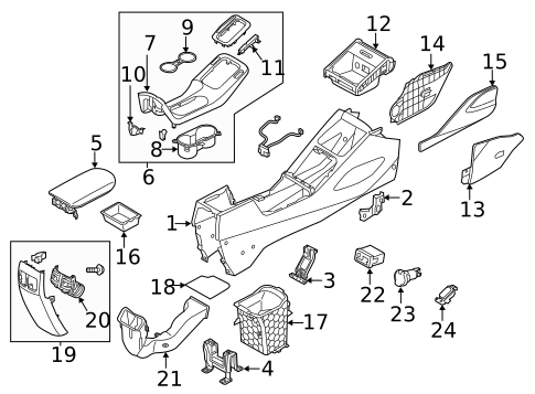 Center Console for 2017 Kia Forte #1