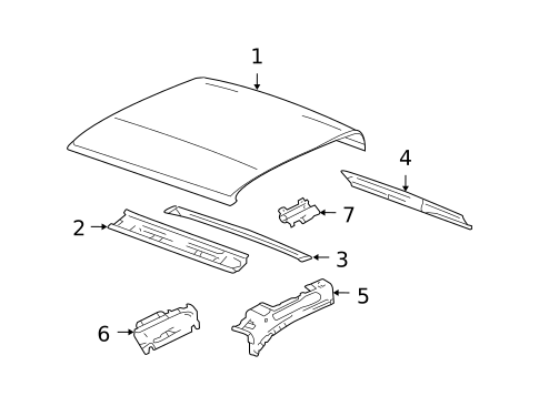 Roof & Components for 2005 Chevrolet Colorado #2