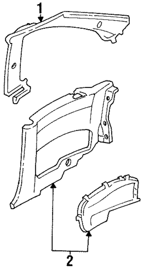 Interior Trim - Quarter Panels for 1995 Honda Civic #0